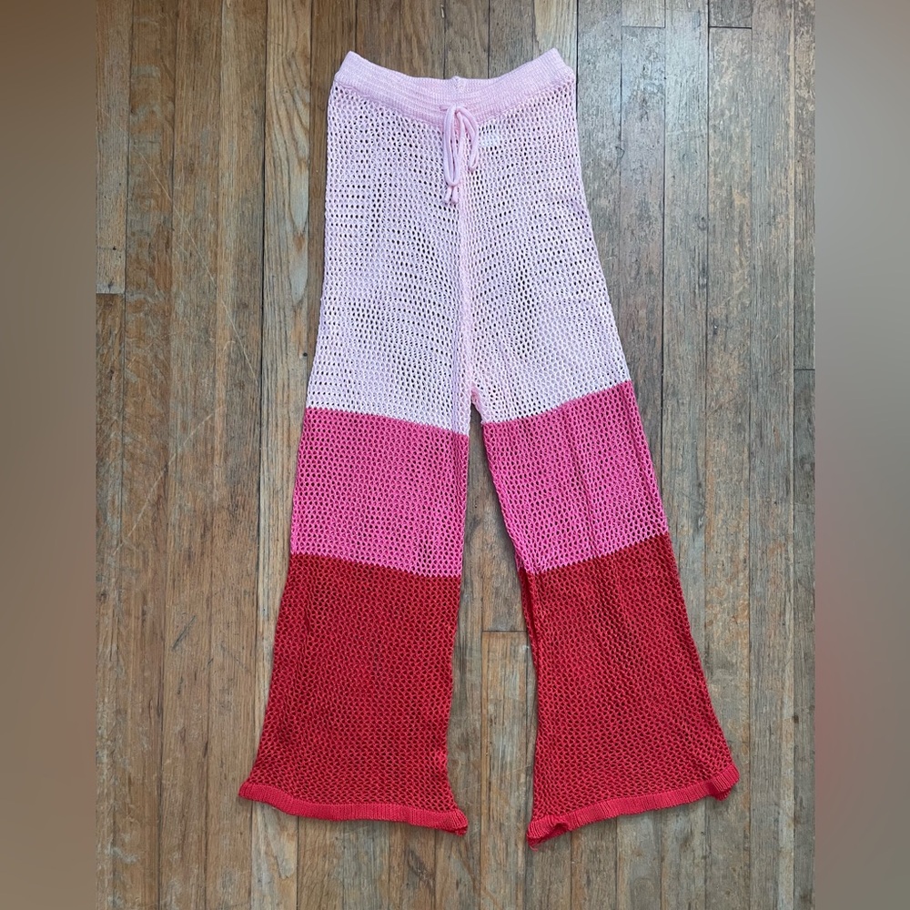 SHEIN "Hollow Out" - Crochet Summer Beach Cover Up Pants- Size Large